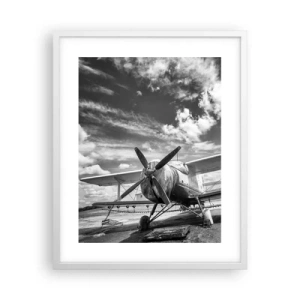 Pôster em moldura branca - Mal posso esperar! - 40x50 cm