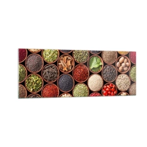 Quadro em vidro - Todos os sabores do mundo - 140x50 cm