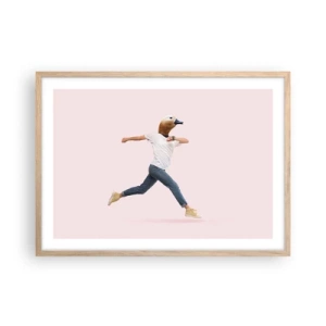 Pôster com moldura de carvalho claro - Uma pitada de absurdo - 70x50 cm