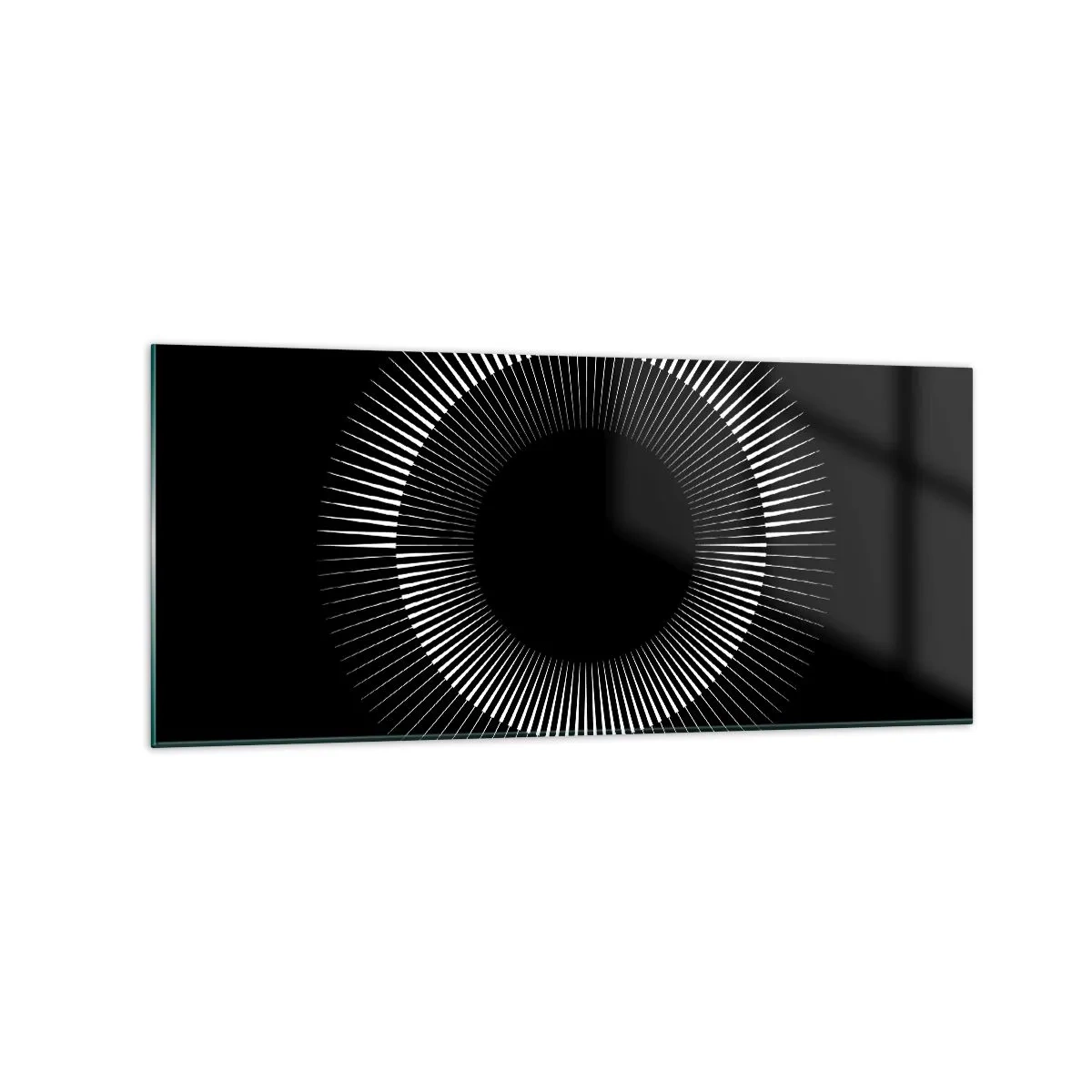 Quadro em vidro - Sol preto - 120x50 cm