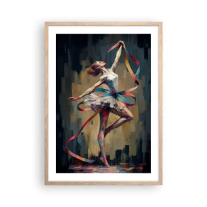 Pôster com moldura de carvalho claro - Dança da fita - 50x70 cm