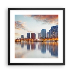 Pôster com moldura preta - A tranquilidade monumental de Paris - 40x40 cm