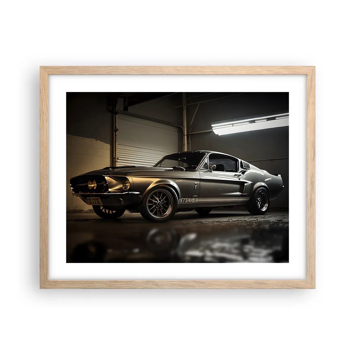 Pôster com moldura de carvalho claro - De volta ao passado - 50x40 cm