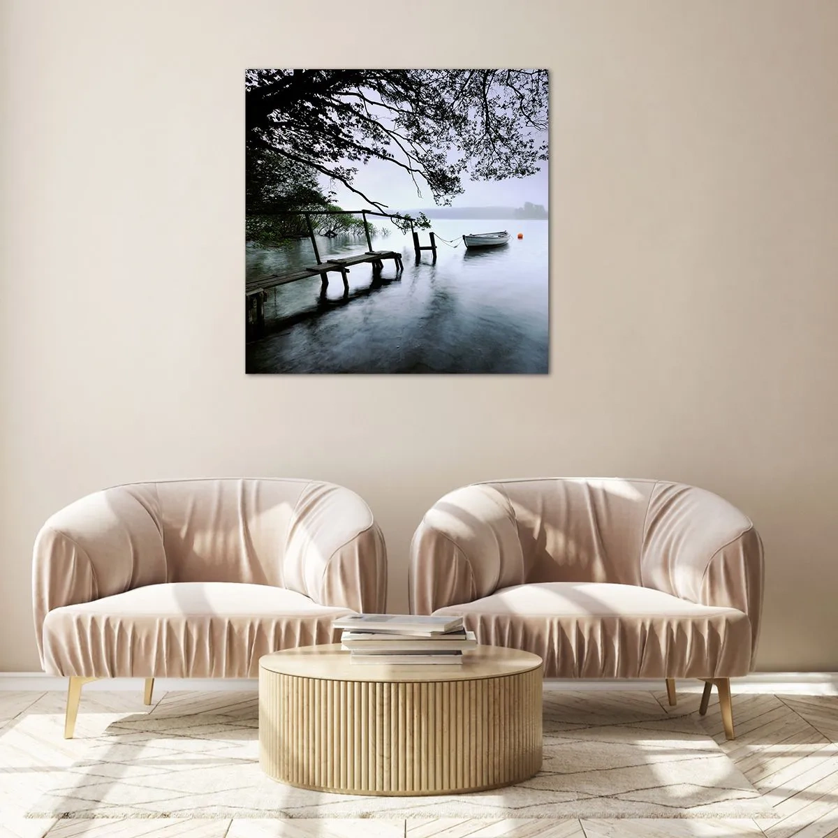 Quadro em vidro - Descanso imediato - 70x70 cm