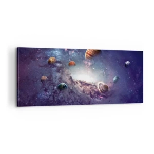 Quadro em tela - Sistema da dança solar  - 100x40 cm