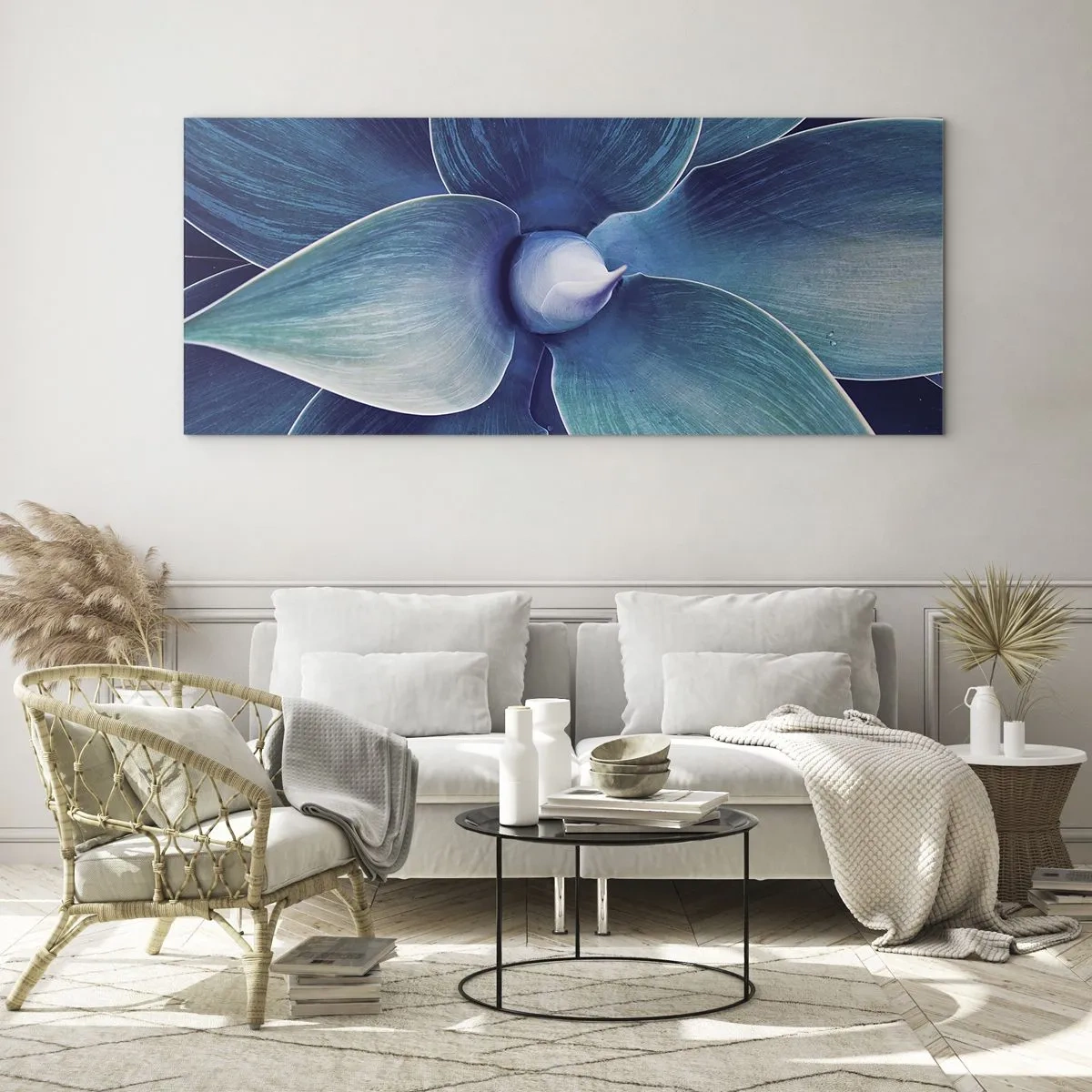 Quadro em vidro - O azul do céu - 100x40 cm