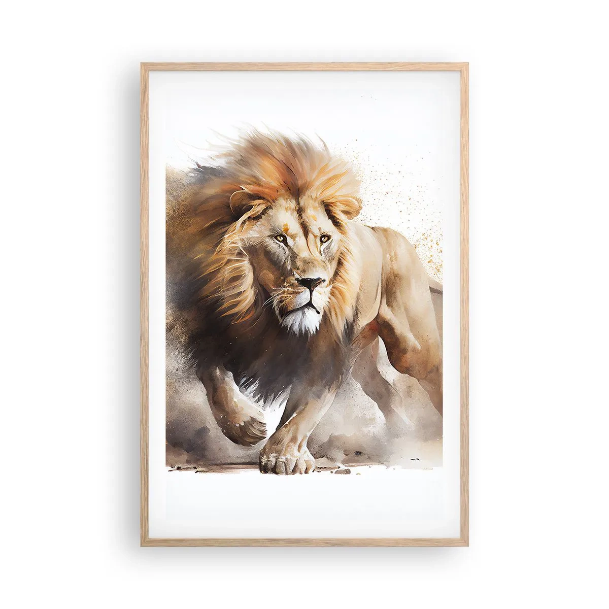 Pôster com moldura de carvalho claro - O rei se foi - 61x91 cm