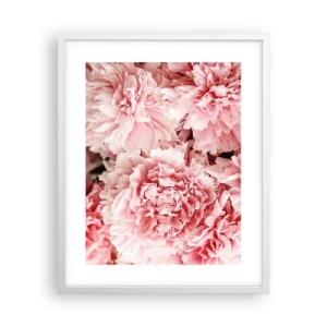 Pôster em moldura branca - Sonho rosa - 40x50 cm