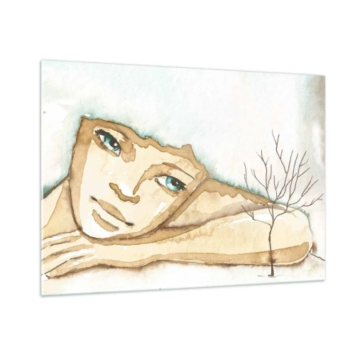 Quadro em vidro - A árvore da poesia cresce do silêncio - 100x70 cm