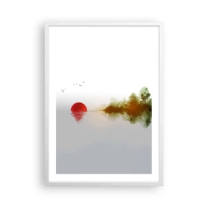 Pôster em moldura branca - Uma promessa de paz - 50x70 cm