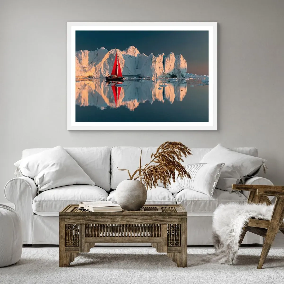 Pôster em moldura branca - No fim do mundo - 100x70 cm