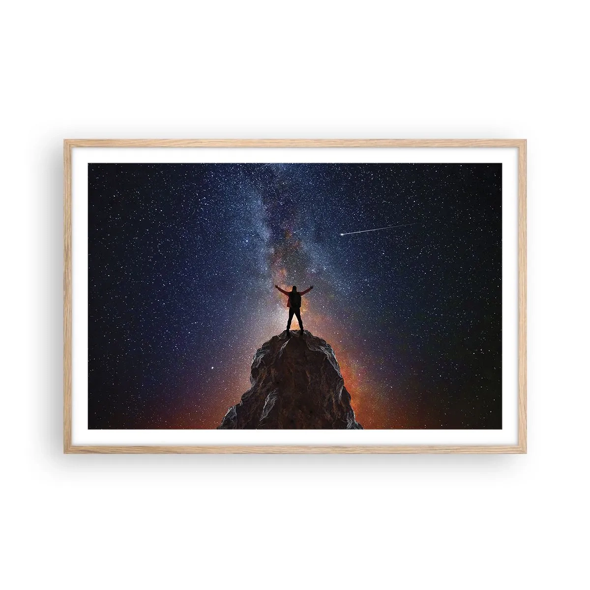 Pôster com moldura de carvalho claro - A força está comigo! - 91x61 cm