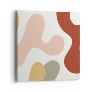 Quadro em tela - Ziguezagues ornamentais - 40x40 cm