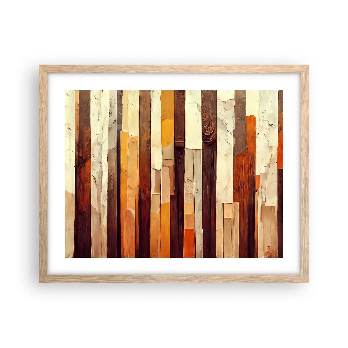 Pôster com moldura de carvalho claro - Hino das árvores da floresta - 50x40 cm