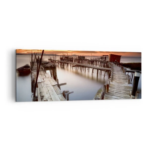 Quadro em tela - Turismo autêntico, não fictício - 140x50 cm