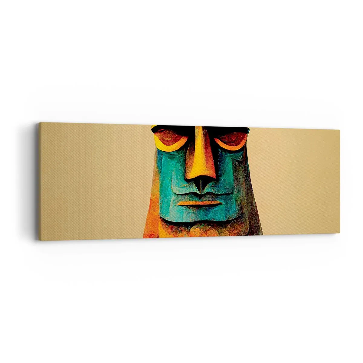 Quadro em tela - Escultórico e simpático - 90x30 cm