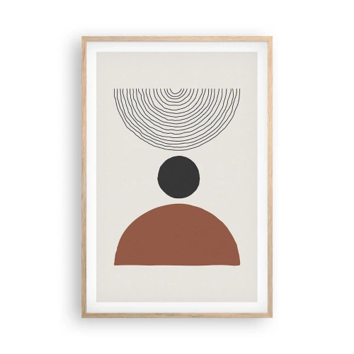 Pôster com moldura de carvalho claro - Em destaque - 61x91 cm