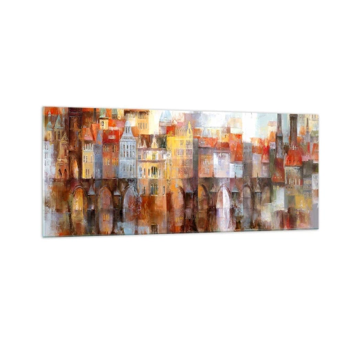 Quadro em vidro - Debaixo da ponte também é bonito - 100x40 cm