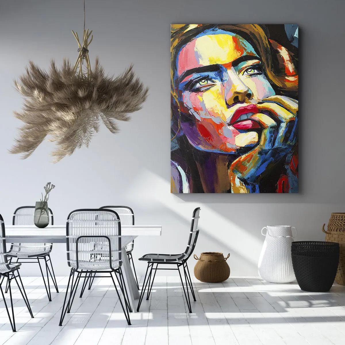 Quadro em tela - Sonhos como pássaros voando no céu - 50x70 cm