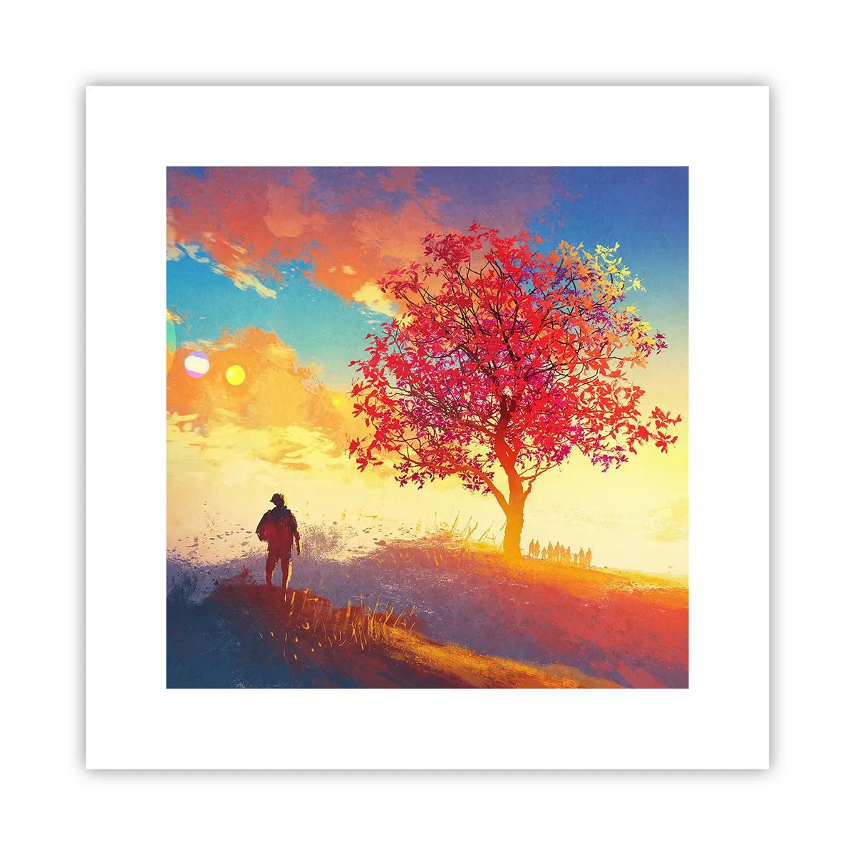 Pôster - O peregrino no seu destino - 30x30 cm