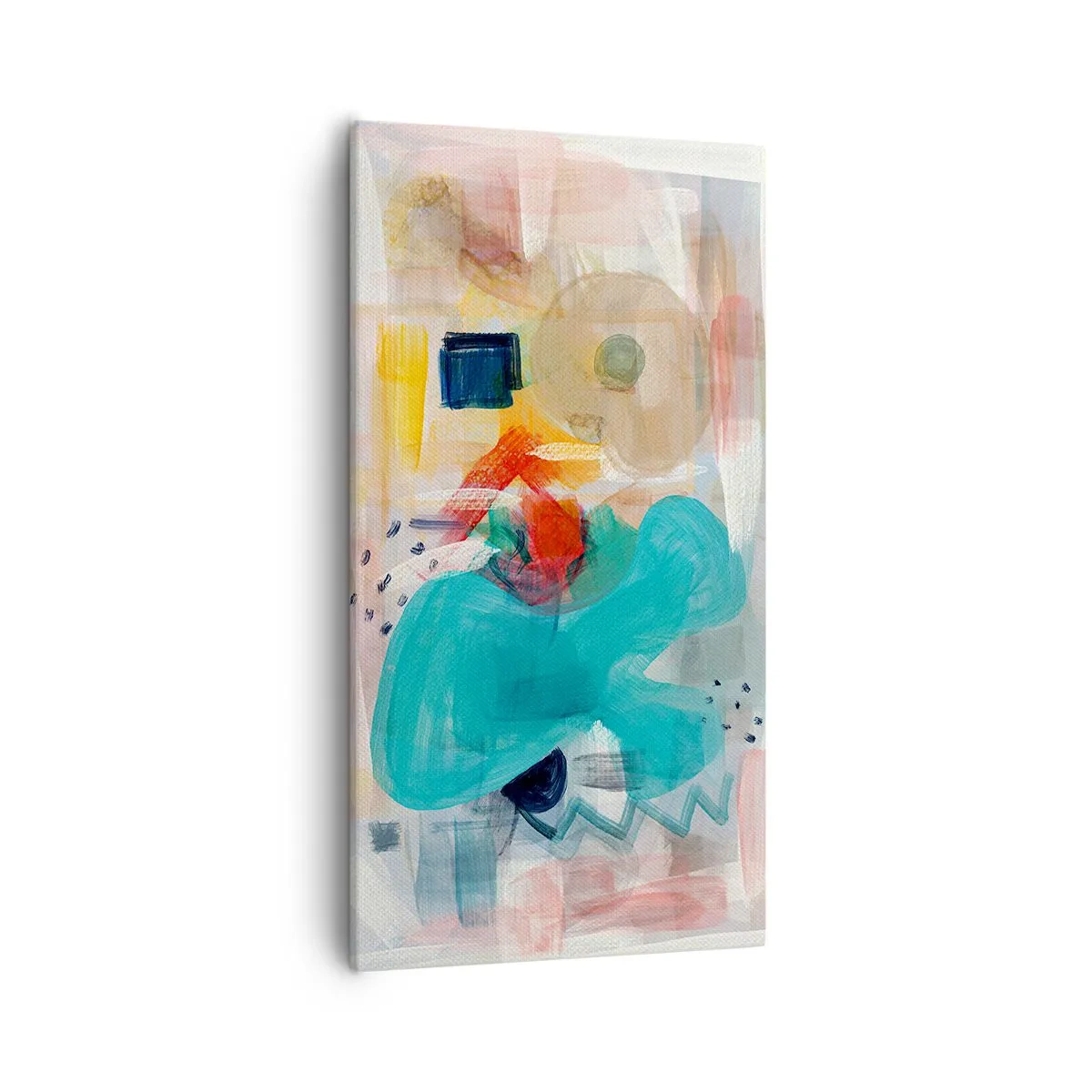 Quadro em tela - Jogo colorido - 55x100 cm