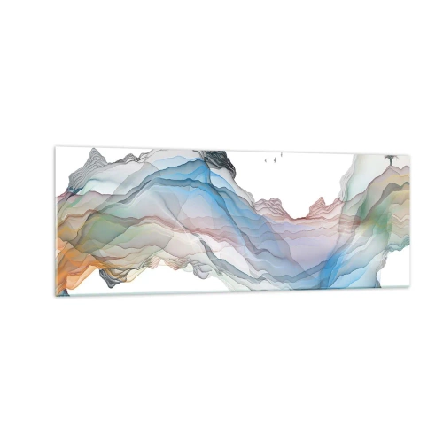 Quadro em vidro - Em direção às montanhas de cristal - 140x50 cm