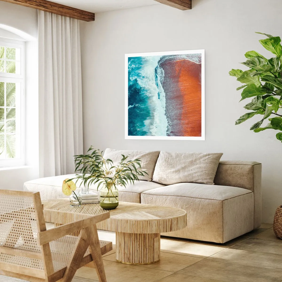 Pôster - Toque do oceano - 50x50 cm