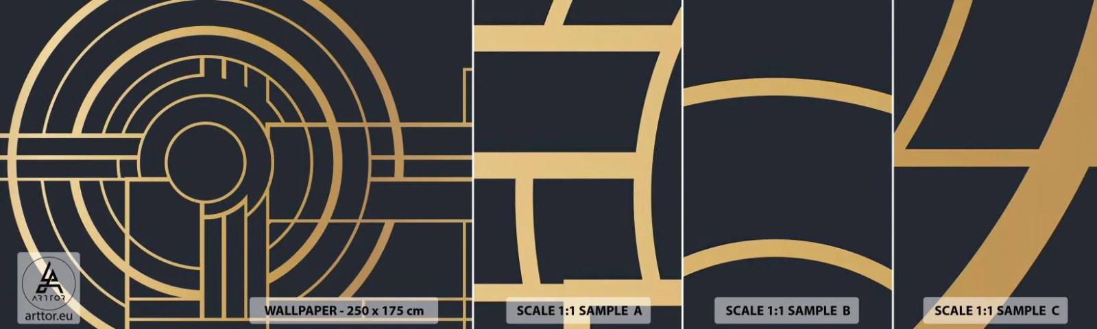 Amostra de Papel de Parede Standard Eco - Rotação das coisas - Abstração, Pedaço, Gráficos - 100x30 cm