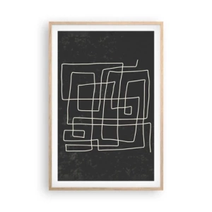 Pôster com moldura de carvalho claro - Não é tão simples - 61x91 cm