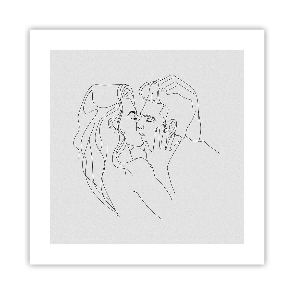 Pôster - Com a mesma linha - 40x40 cm