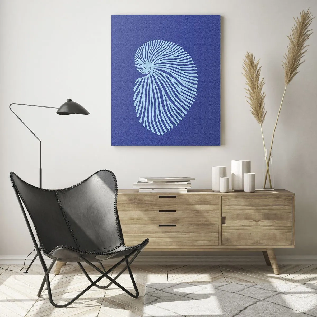 Quadro em vidro - O nascimento da concha - 50x70 cm