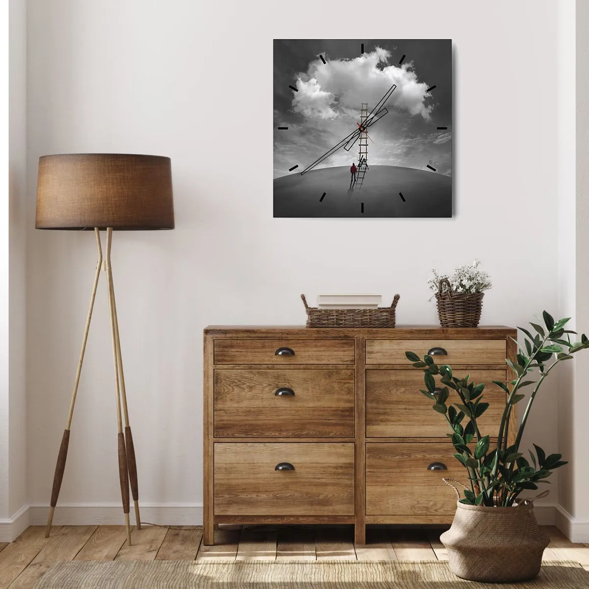 Relógio de parede - Relógio em vidro - Tudo é possível - 40x40 cm