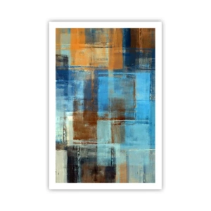 Pôster - Através da cortina azul - 61x91 cm