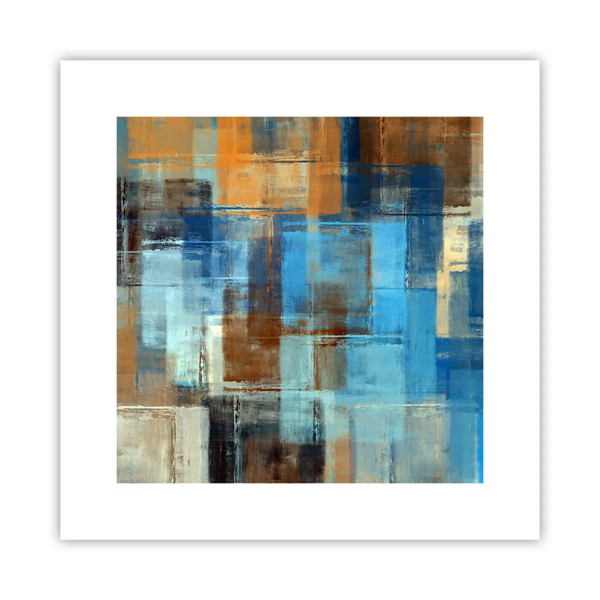 Pôster - Através da cortina azul - 30x30 cm