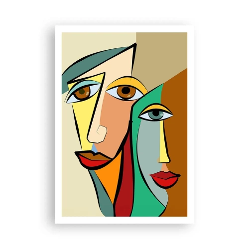 Pôster - Casal cubista - 70x100 cm