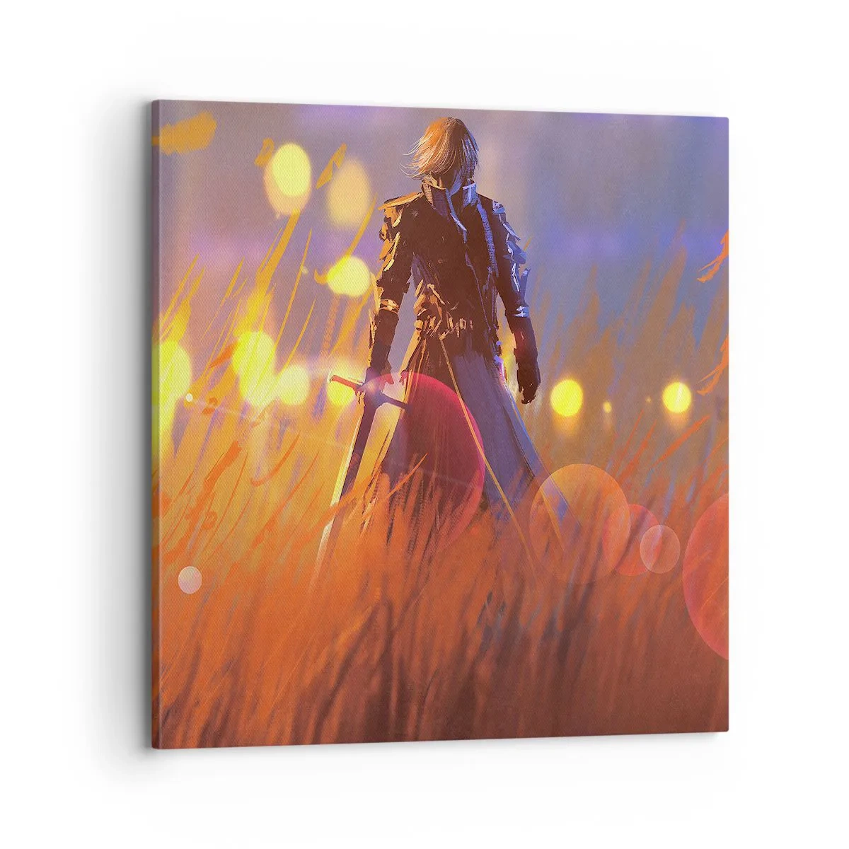 Quadro em tela - Cavaleiro errante - 70x70 cm