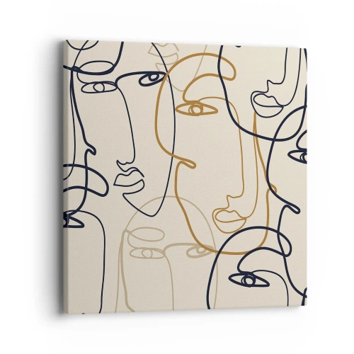 Quadro em tela - Retrato multiplicado - 40x40 cm