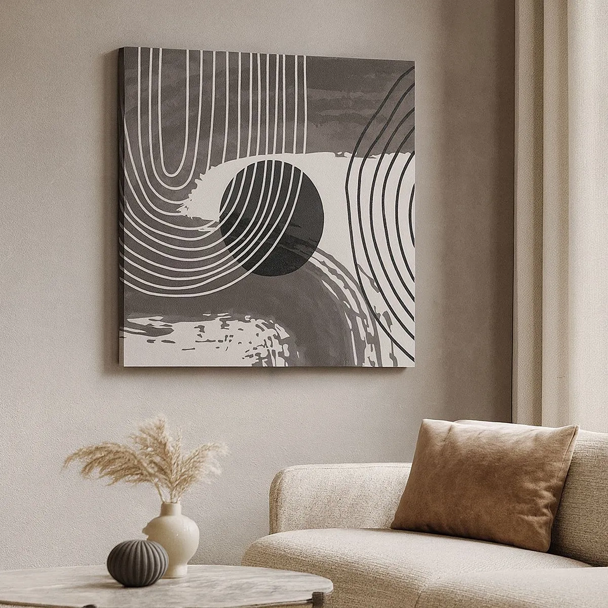 Quadro em tela - O oval vence - 30x30 cm