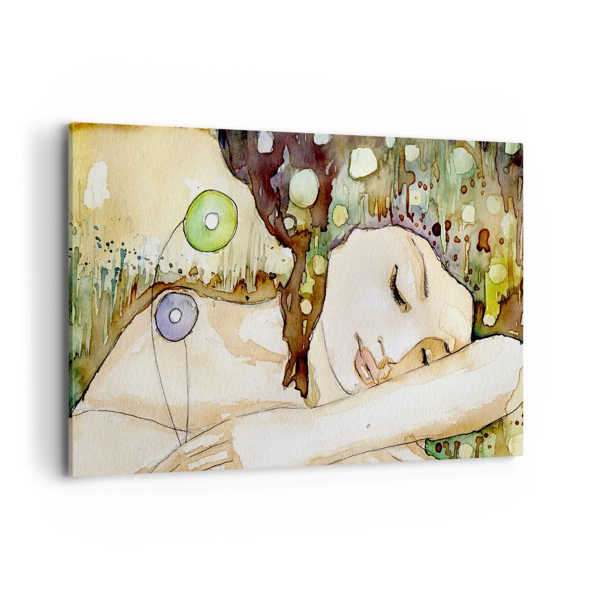Quadro em tela - Um sonho Violeta Esmeralda - 120x80 cm