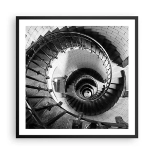 Pôster com moldura preta - Cada vez mais alto - 60x60 cm