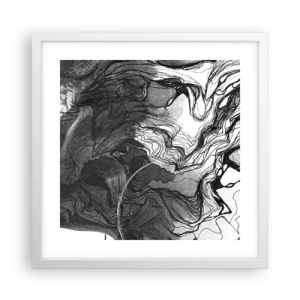 Pôster em moldura branca - Entrelaçados em sonhos - 40x40 cm