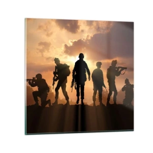 Quadro em vidro - Brothers in arms - 50x50 cm