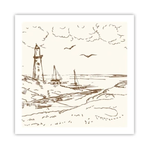 Pôster - Esboço das memórias do verão - 60x60 cm