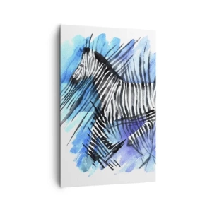 Quadro em tela - Escondida sob as listras - 80x120 cm