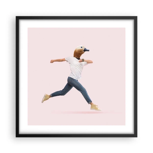 Pôster com moldura preta - Uma pitada de absurdo - 50x50 cm