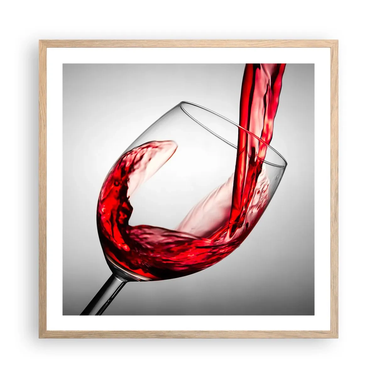 Pôster com moldura de carvalho claro - Cor - movimento - som - 60x60 cm