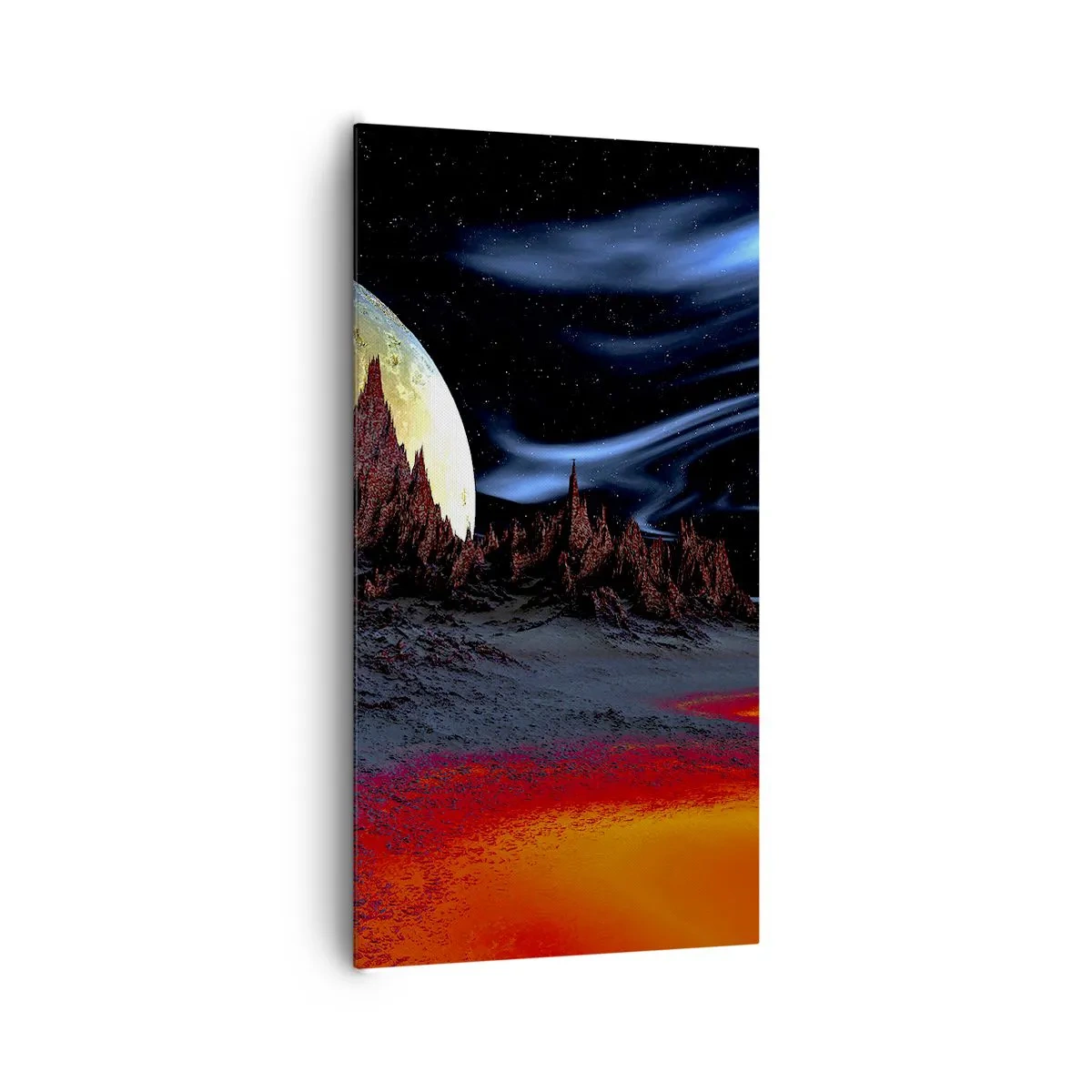 Quadro em tela - Mundo desconhecido - 65x120 cm