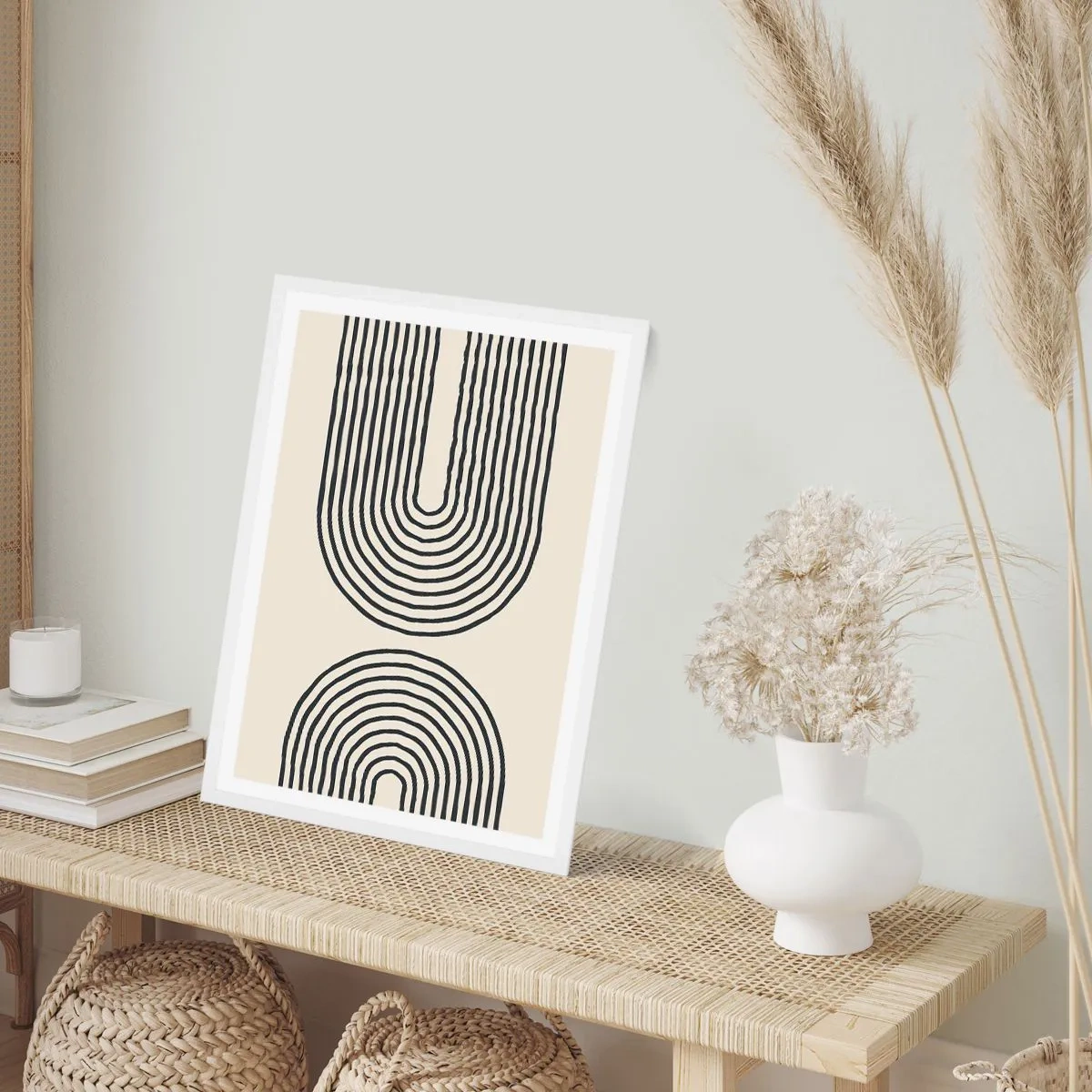 Pôster em moldura branca - Em um momento... - 70x100 cm