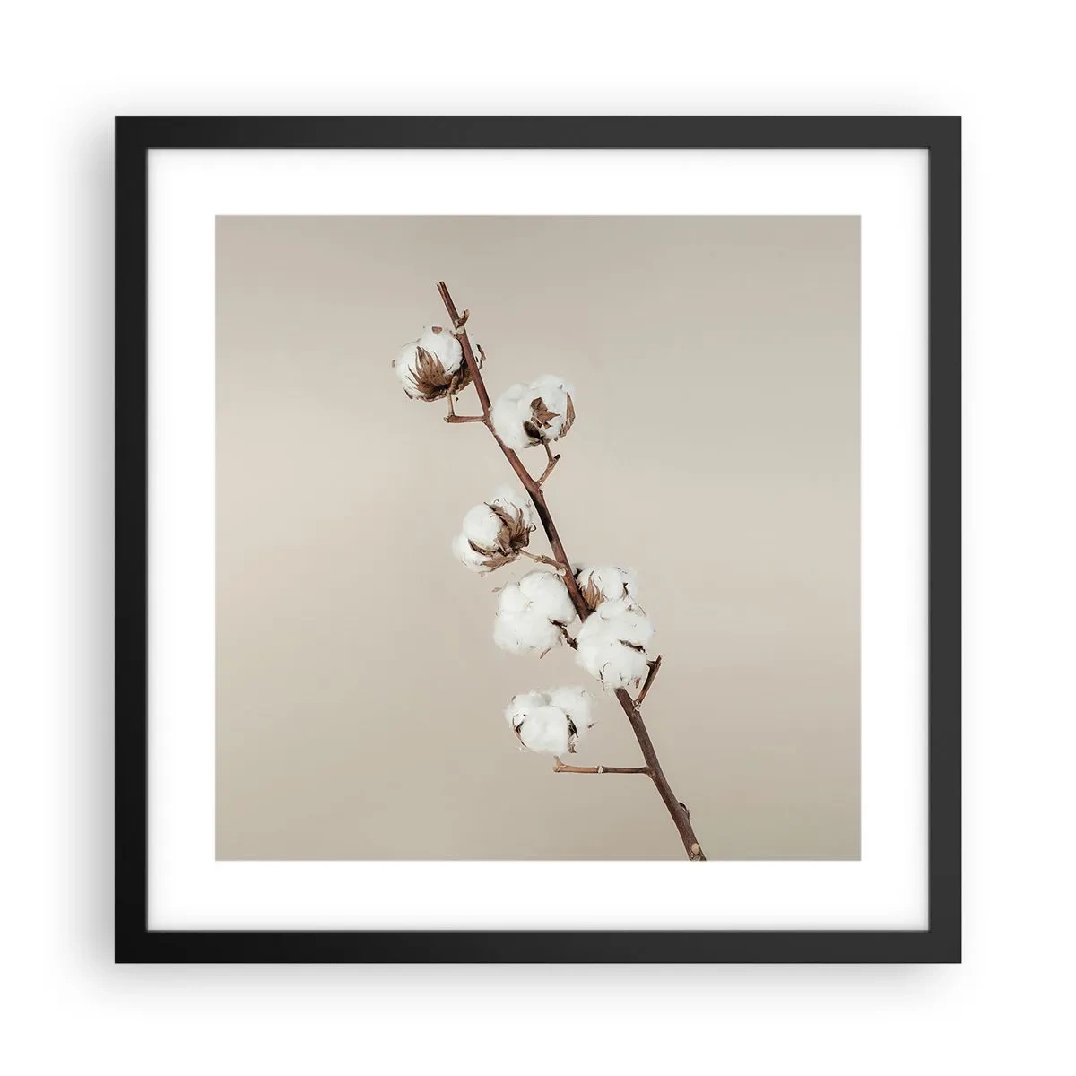 Pôster com moldura preta - Na fonte da suavidade - 40x40 cm