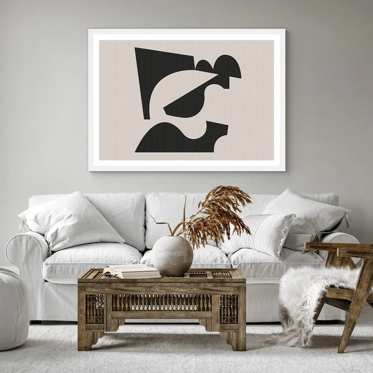Pôster em moldura branca - Para automontagem - 40x40 cm